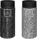 Atmosphera Decoratie steentjes - 2x potjes - zwart en grijs - 750 gram
