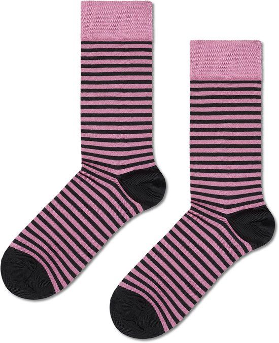 Happy Socks Small Stripe Sock - Unisex Sokken - Roze - Maat: 36-40