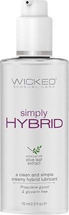 Wicked Simply Hybrid Glijmiddel - 70 ml - Zwart
