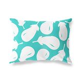 BonaMaison Turkoois-Wit Decoratieve Kussensloop, Kussenhoezen Bank, Decoratieve Kussenhoesjes, Kussensloop; Sofa, Slaapkamer, Kantoor, Auto 45x60 Cm - Ontworpen en vervaardigd in Turkije