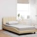 Maison Exclusive - Cadre de lit sans matelas, modèle "Hanko", crème, 100x200 cm, tissu