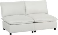 HOMCOM Loveseat Kunstleer Grijs