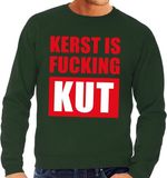 Bellatio Decorations Shoppartners Bv Foute kersttrui / sweater Kerst Is Fucking Kut groen voor heren - S