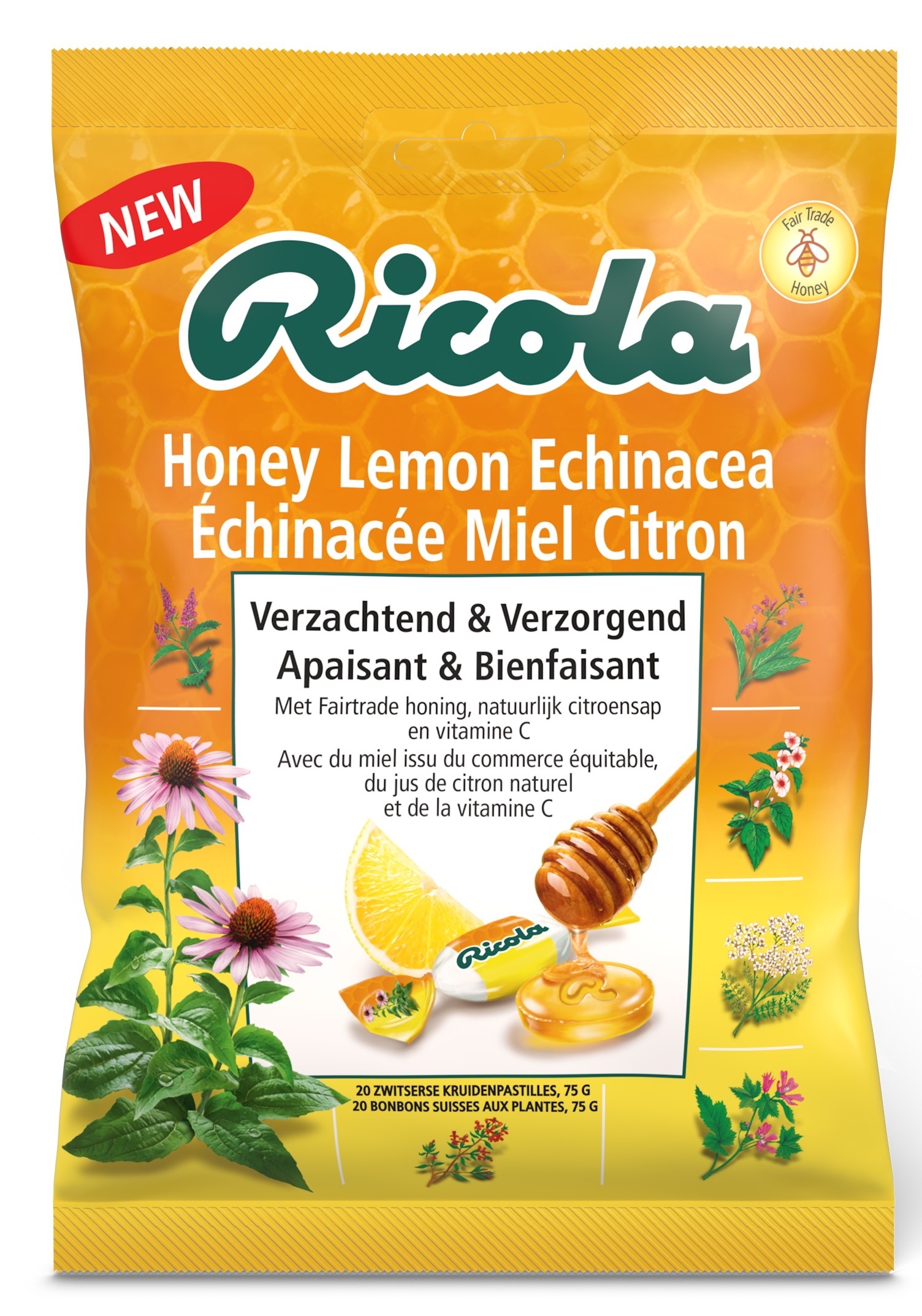 Ricola Honey Lemon Echinacea Kruidenpastilles