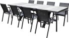 AVH-Collectie New Delhi dining tuinset uitschuifbaar 204-264x103xH74,5 cm 9 delig aluminium antraciet