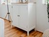 BERGAMOTE Commode 2 portes blanc/chêne artisan