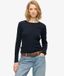 Superdry Athletic Essentials Geribd Topje met Logo Blauw Taille: 38