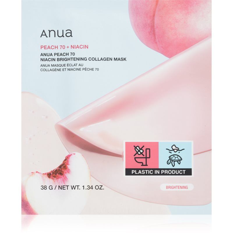 Anua Brightening Collagen Mask - Peach 70 Niacin