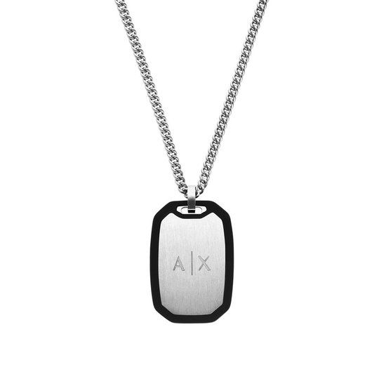 Armani Exchange AXG0169040 Heren Collier 65 cm - Zilverkleurig