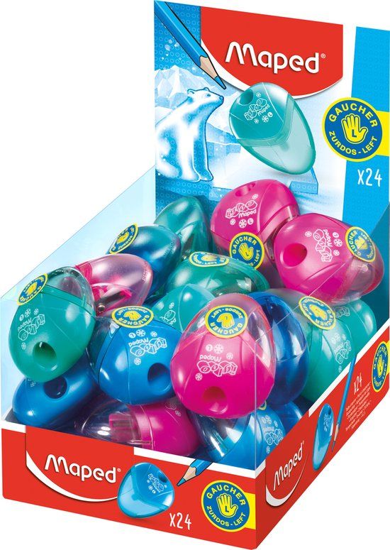 Maped 032211 Potloodslijper Handmatige Puntenslijper Blauw, Groen, Roze