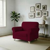 MB HOME BASIC Iris Bordeaux 1-zits bankhoes