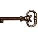 Centrale Brico Decorative English Key en Zamak plaqué laiton