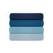 Premium Ranforce Single Hoeslaken (90 x 200 + 30 cm), 100% katoen, 145 draden Count, blauw