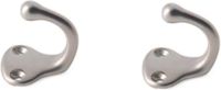 Merkloos 3x Luxe Kapstokhaken / Jashaken RVS Kleur
