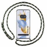 Beschermhoes Huawei Honor 90 5G Beschermhoes met trekkoord, transparant/goudkleurig
