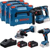 Bosch Professional 18V Toolkit - Combiset - GSR 18V-65 + GWS 18V-8 + GBH 18V-22 + 2x GBA 18V 5.0 Ah accu en GAL 18V-40 lader + 3x L-Boxx 136