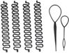 Ensemble de coiffure, 6 pièces, comprenant : outil de création de boucles, pinces à cheveux, outil de tressage, convient aux coiffures pour femmes et filles