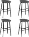 vidaXL Fauteuils, set van 4, grijs
