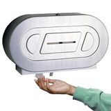 Bobrick 2892 ClassicSeries 304 Roestvrij staal Surface-Mounted Twin Jumbo Roll Toilet Tissue Dispenser, Satin Finish