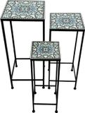 AXI Eline Table de plantation mosaïque Carré Multicolore - Set 3 pièces