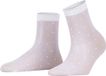 FALKE Dot gedessineerd materiaal ultra transparant 15 DEN sokken dames wit - maat 35-38
