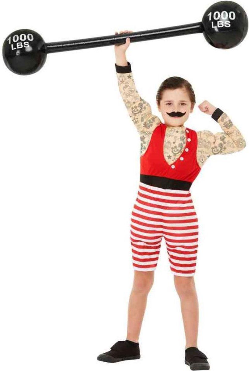 Smiffys Kinder Kostuum - Deluxe Strong Boy Multicolours - Kids tm 9 jaar