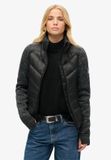 Superdry Gebreide Hybrid Storm Jas Dames Zwart