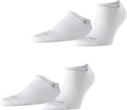 Burlington Everyday 2-Pack sneakersokken voor heren - wit, maat 40-46