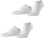 Burlington Everyday 2-Pack sneakersokken voor heren - wit, maat 40-46