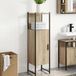 vidaXL Badkamerkast Beige 33 x 33 x 120,5 cm Bewerkt Hout