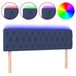 vidaXL Hoofdbord LED 144x7x78/88 cm stof blauw