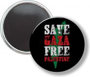 Merkloos / Sans marque Button Met Magneet - Save Gaza Free Palestine - NIET VOOR KLEDING