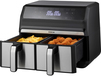 Inventum GF800HLD - Dual Airfryer - 2 x 4L - 8 Programs - Dual Cook - 1700W - Black/Stainless Steel