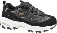 Skechers D'Lites 13087-BKRG Dames Zwart Lage Sneakers Maat 36