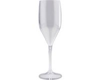 Santex Champagneglazen/prosecco flutes - van onbreekbaar kunststof - transparant - 150 ml - Picknick - Camping