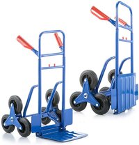 Viking Choice Steekwagen met traploper - opvouwbaar - tot 250 kg - blauw, rood