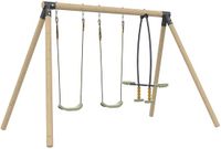 TP Toys ANÉMONE schommel 2 schommels - tegenovergesteld - verankeringsset - FSC® hout h190 cm