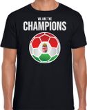 Bellatio Decorations Hongarije EK/ WK supporter t-shirt - we are the champions met Hongaarse voetbal - zwart - heren - kleding / shirt S