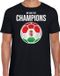 Bellatio Decorations Hongarije EK/ WK supporter t-shirt - we are the champions met Hongaarse voetbal - zwart - heren - kleding / shirt S