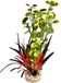 Tyrol - Kunstmatige aquariumplant - Aquariumdecoratie - Kunststof plant op sokkel - Lotus kamerplant - Eenvoudig verankeren op de bodem van het aquarium - Made in France
