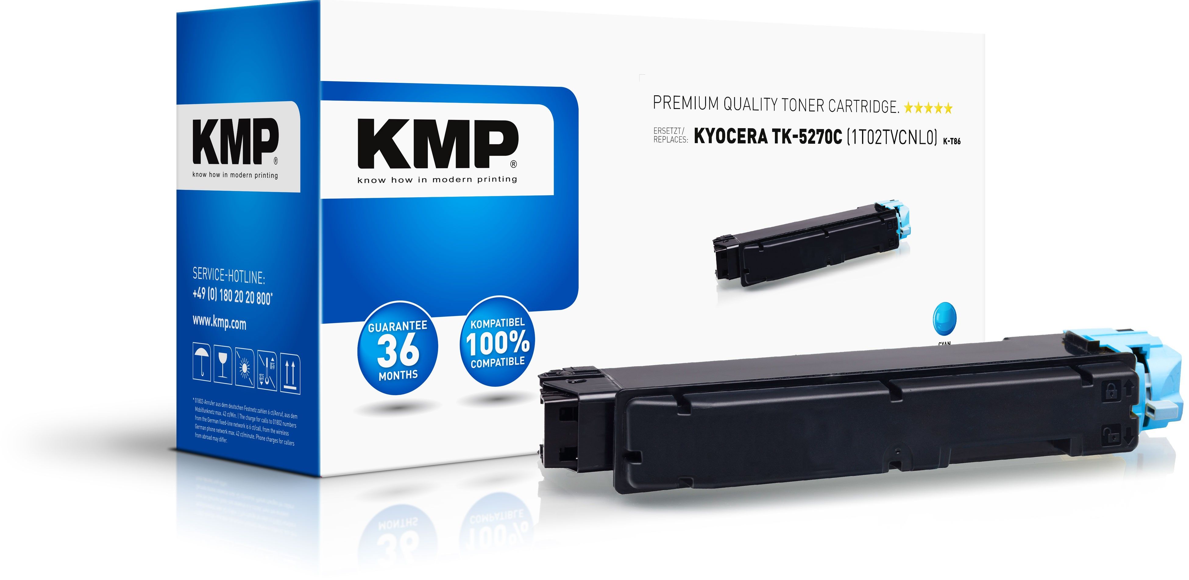 KMP 2923,0003 - Tonercartridge - Cyaan - 1 stuk