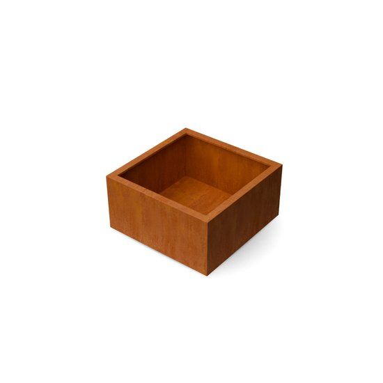 Merkloos Geroba Artesa Rechthoekige plantenbak cortenstaal L80 x B80 x H40 cm