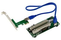 KALEA-INFORMATIQUE 2-poorts PCI naar PCIe x1 Type Converter Adapter met ASM-chipset 16-bit en 32-bit PCI-ondersteuning met 3.3V of 5V instelling
