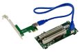 KALEA-INFORMATIQUE 2-poorts PCI naar PCIe x1 Type Converter Adapter met ASM-chipset 16-bit en 32-bit PCI-ondersteuning met 3.3V of 5V instelling