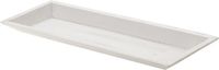 Merkloos Kaarsenbord-plateau - rechthoekig - hout - wit - 39 x 15 cm - Kaarsenonderzetter
