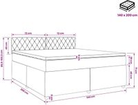 vidaXL Boxspringbed met matras, donkergroen, 140 x 200 cm, fluweel