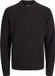 JACK & JONES Jjblake knit crew neck regular fit - homme pull mélange de coton à col rond - gris (dark grey melange)