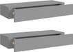 vidaXL Wandschappen 2 stuks met lade 60x23,5x10 cm MDF grijs