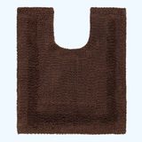 Homescapes toiletmat bruin 50x55 cm 100% katoen