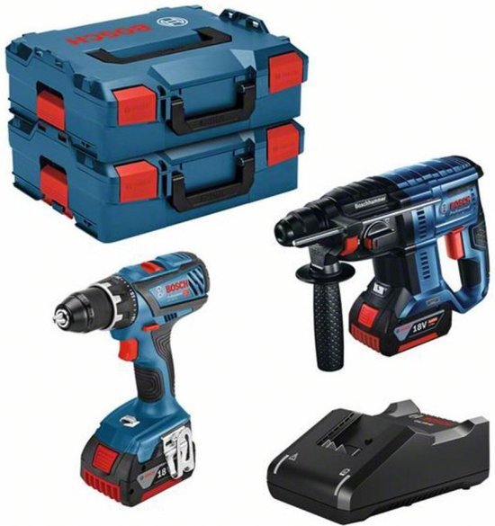 Bosch - Accu toolkit Combipack 18V GSR + GBH GSR 18V-28, GBH 18V-21, 2x 4,0Ah, lader GAL 18V-40